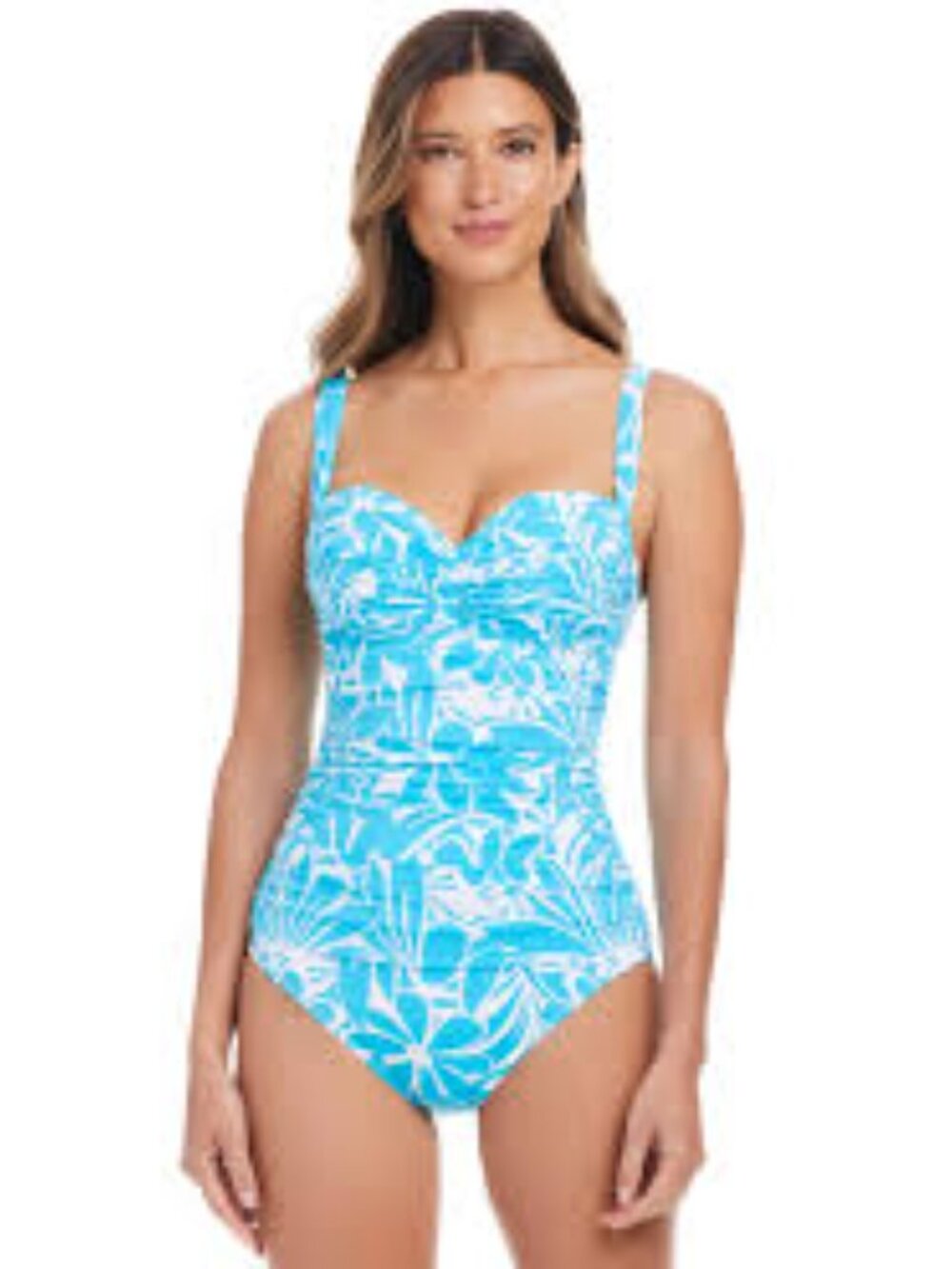 Bleu by Rod Beattie Women's Underwire One Piece Swimsuit Blue Size 6 NWTS